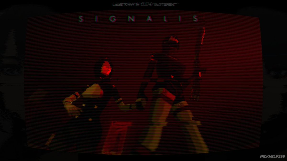 Idkhelp299's tweet photo. Lovers during a dangerous time
#SIGNALIS https://t.co/UEJFg9zuPE