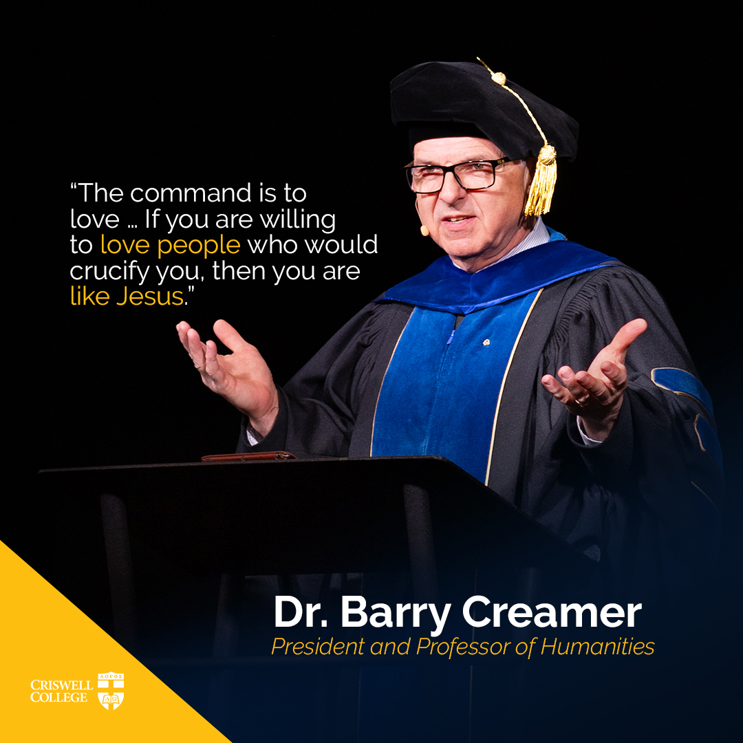 Thank you, Dr. <a href="/barrycreamer/">Barry Creamer</a> , for encouraging our students to love like Jesus at our Convocation Chapel today.