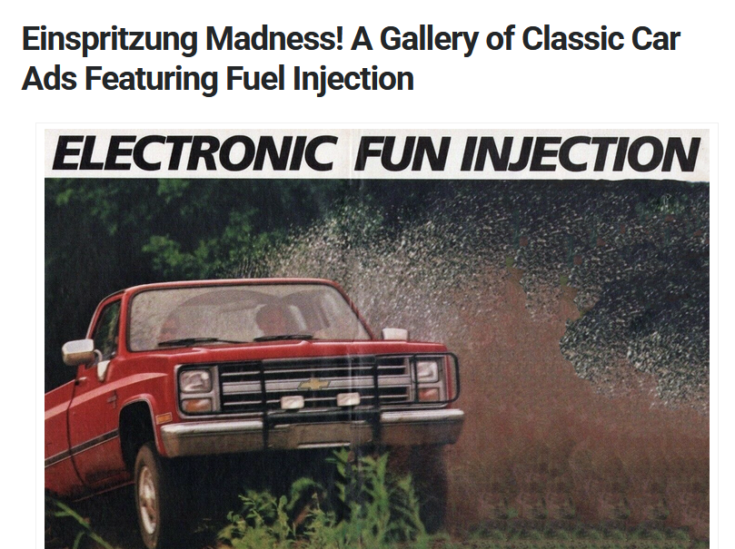 Car_Guy_Tom's tweet image. Some fun classic--and obscure--auto ads. #Advertising #FuelInjection #ClassicCars #Advertising