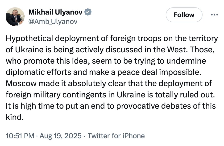 My recommendation to the following message by the Russian ambassador in Vienna can be found in the quote tweet.