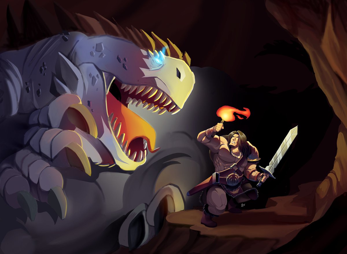 giovelloart's tweet image. #digitalarts #digitalpainting #digitalcolor #barbarian #basilisk #illustrationart #illustration #dndart