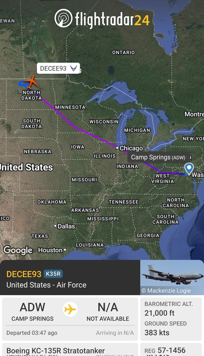 sipjack1776's tweet photo. KC-135R
#AE0156
57-1456/DECEE93
Out of JBA over Minot, ND
@Borrowed7Time @Andyyyyrrrr @Saint1Mil @DanHaman42819 https://t.co/3hszpgfKOv
