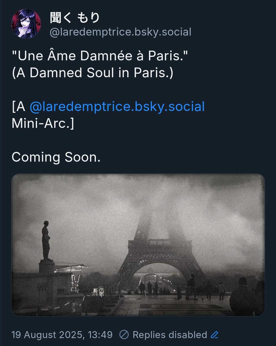 InVeiledSmoke's tweet photo. //Soon on Bluesky. https://t.co/yBVKnW8zA5