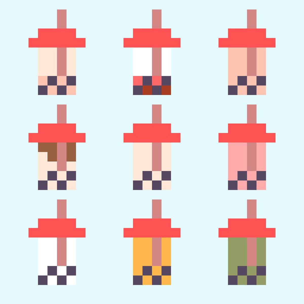 ritsu23125's tweet photo. タピオカドリンク
#dotpict #pixelart #ドット絵 #TapiocaDrink https://t.co/VH4Yy4meUc