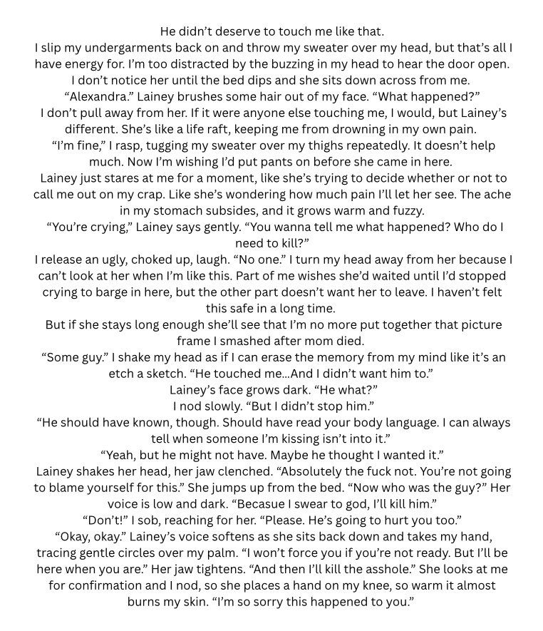 haleypatricia_'s tweet image. #Augustthrills #snippetshare TW: this takes place in the aftermath of SA.
