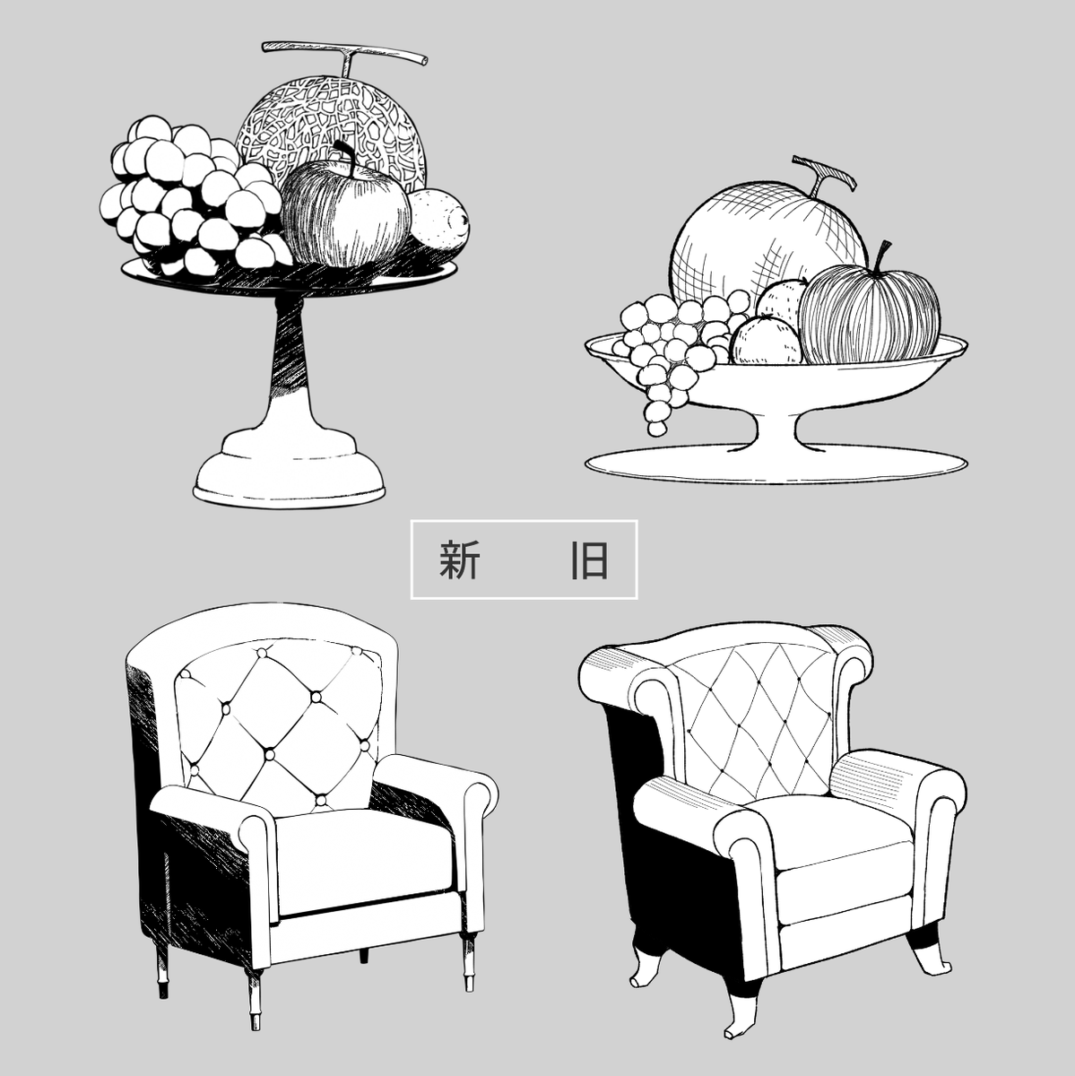 Viii8_trpg's tweet photo. 今回のペン画素材集①リニューアルにあたってBlenderを利用してみました❣Freestyleという線画を抽出する機能を使っています。その制作過程をnoteに書きました↓
線画と影の抽出(Blender)→加筆(クリスタ)です。

Blenderとクリスタでペン画を描く https://t.co/LiTyiq0AFh https://t.co/W4o14TPHaE