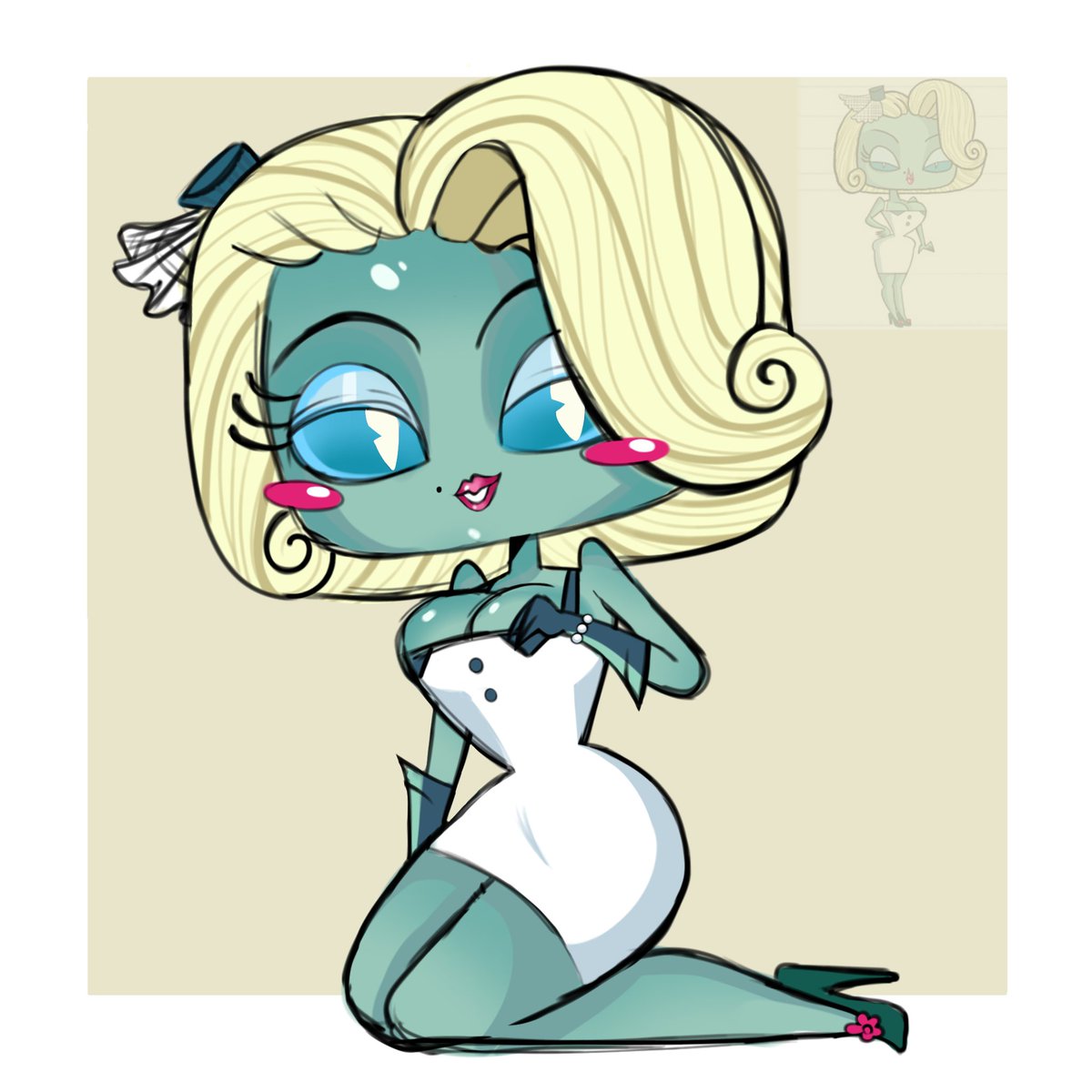 Figutte's tweet image. #historietasassombradas #hapcmc
Desenho da Wanda com a paleta antiga antes de ir pra escola