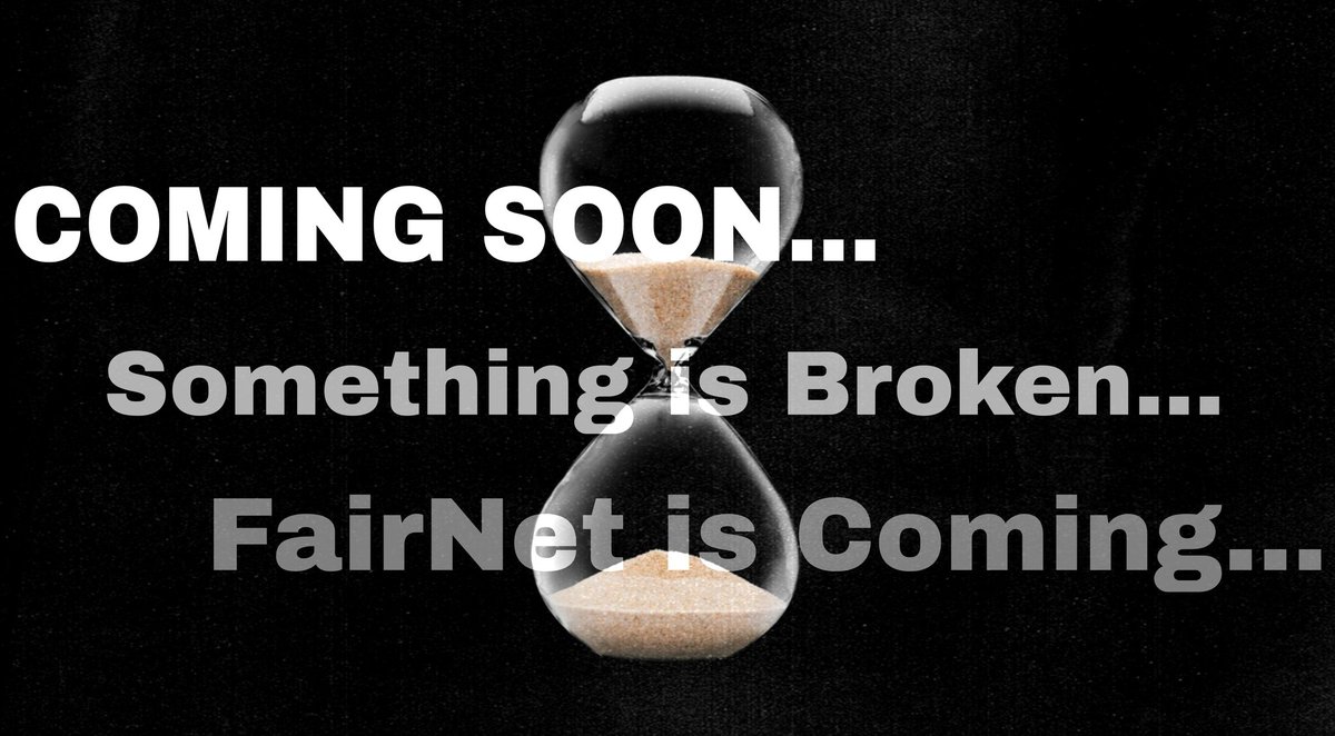 FairNetCoin's tweet photo. ⏳ Something is broken. 🚀 FairNet is coming. Be ready. Follow @FairNetCoin #Web3 #Crypto #FairNet #bitcoins #Ad #blockchains #BlockchainRevolution #DeFiTokens https://t.co/Jbs0mUUJhs