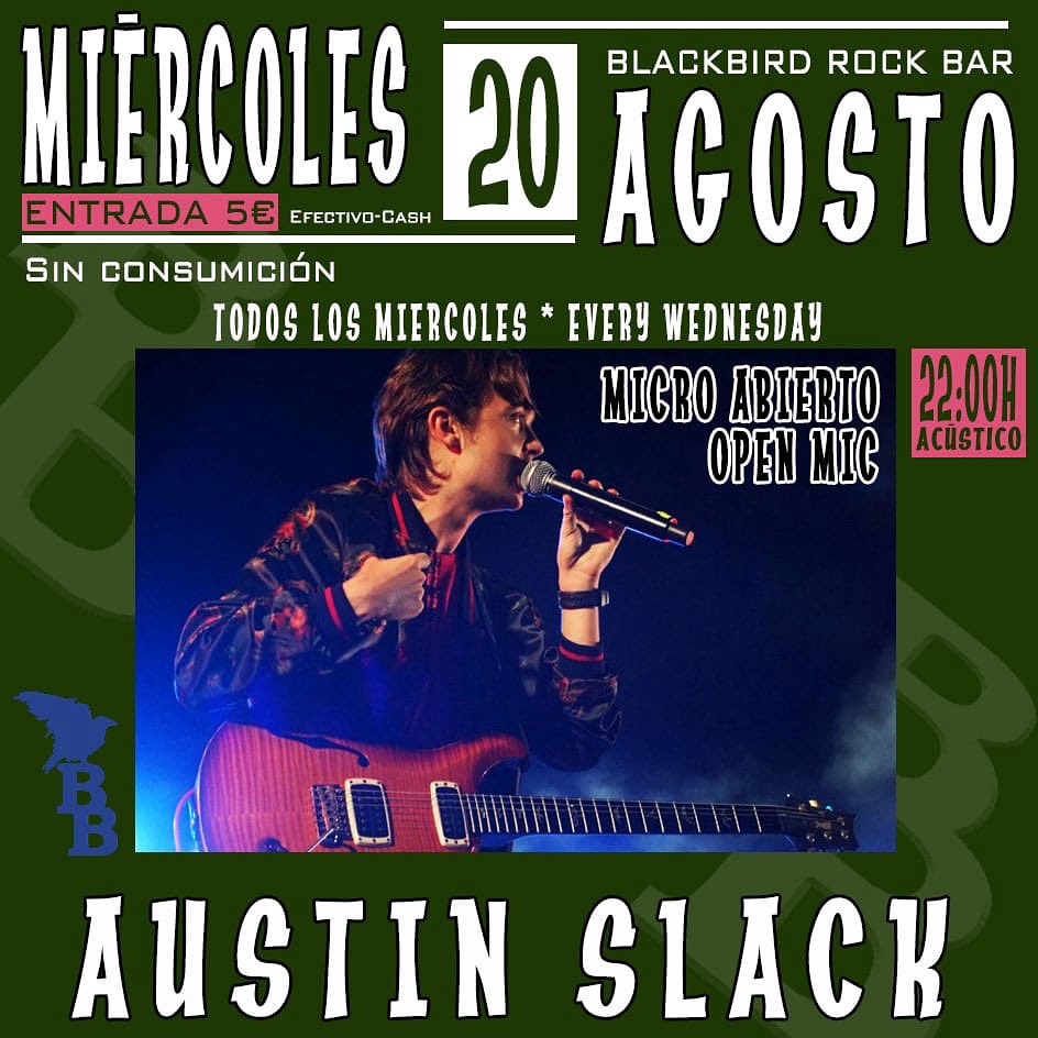 Mañana miércoles venid a cantar o a tocar al #microabierto de <a href="/austin_slack/">austin slack</a> , te atreves ? A las 22h ! Reservas por MD en rrss o al mail blackbirdrockbar@gmail.com. #rock #cantaautor #madrid #blackbirdrockbird #miercoles #agosto #wednesday #livemusic #conciertos #conciertosmadrid