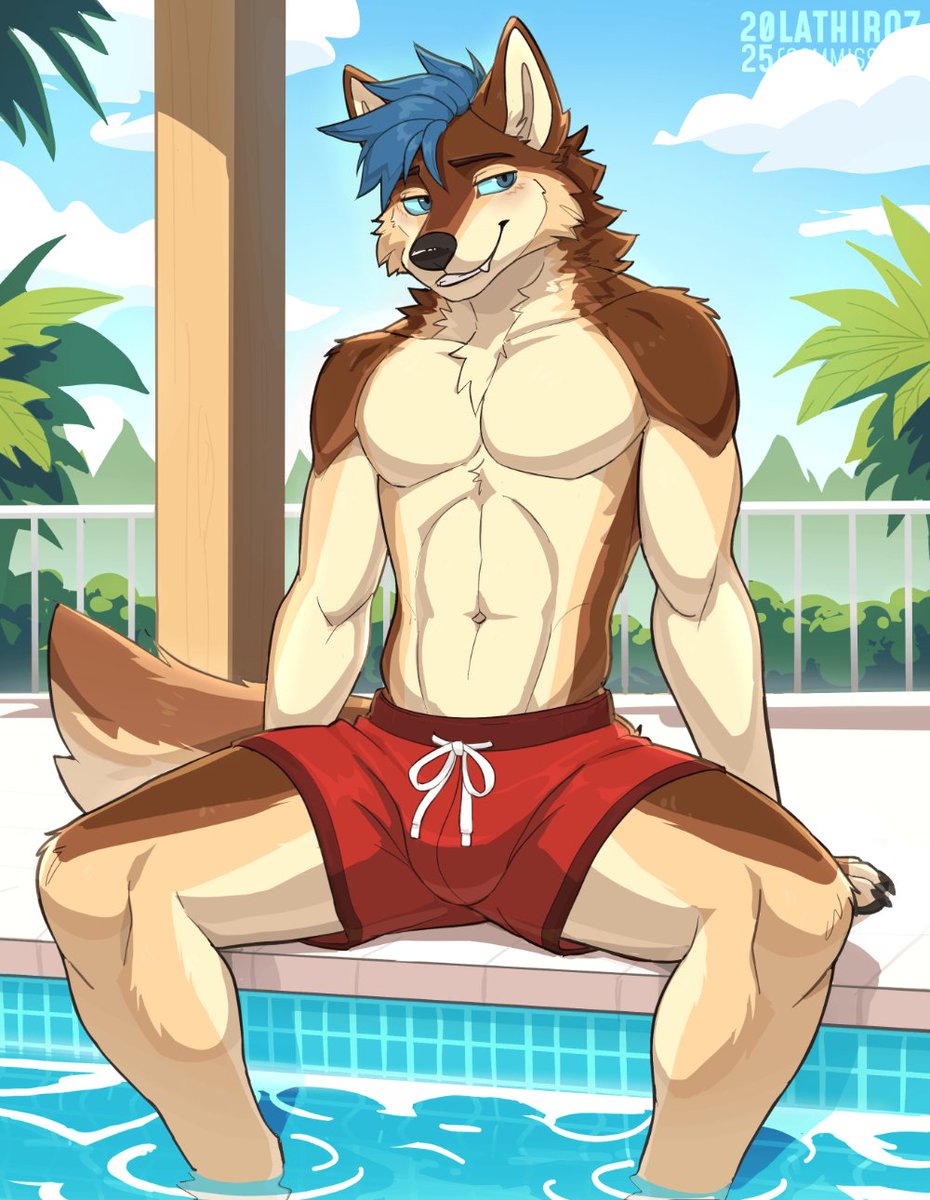 Me literally anytime I'm at a pool 🎨: @/lathiroz