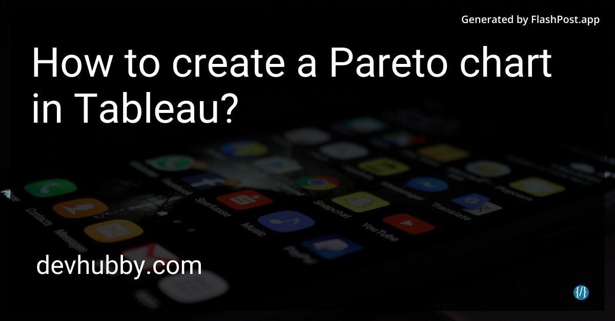 JordanKEurope's tweet image. Will making a Pareto chart finally make me 20% more organized?

Source: devhubby.com/thread/how-to-…

#DataSkills #DataInsights #TableauTuesday #TableauPublic #chart #create