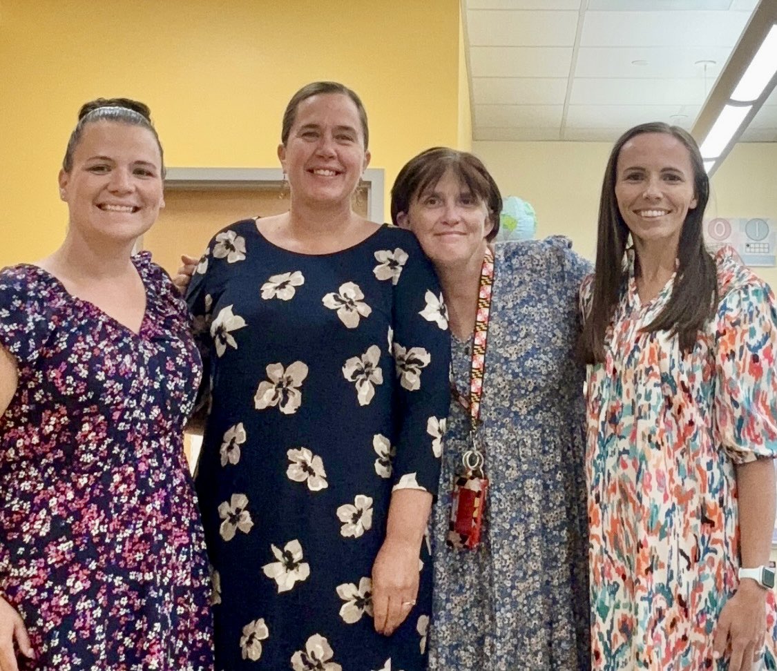 🌟Meet our Kindergarten Team! From left to right… Mrs. James, Mrs. Botzum, Mrs. Amtsberg, and Mrs. Christian