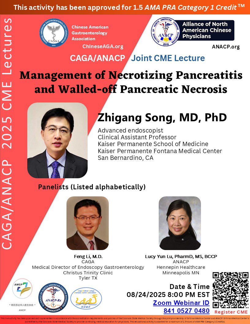 Chinese American Gastroenterology Association (@cagastrohep) on Twitter photo Our next webinar is about “Management of necrotizing pancreatitis and walled-off pancreatic necrosis” from Dr Zhigang Song at Kaiser Permanente Fontana medical center <a href="/aboutKP/">Kaiser Permanente</a>. Excited to learn about this topic on Advanced Endoscopy! 💉🔦🩻 <a href="/ASGEendoscopy/">ASGE GI Endoscopy</a> #GITwitter Our next webinar is about “Management of necrotizing pancreatitis and walled-off pancreatic necrosis” from Dr Zhigang Song at Kaiser Permanente Fontana medical center <a href="/aboutKP/">Kaiser Permanente</a>. Excited to learn about this topic on Advanced Endoscopy! 💉🔦🩻 <a href="/ASGEendoscopy/">ASGE GI Endoscopy</a> #GITwitter