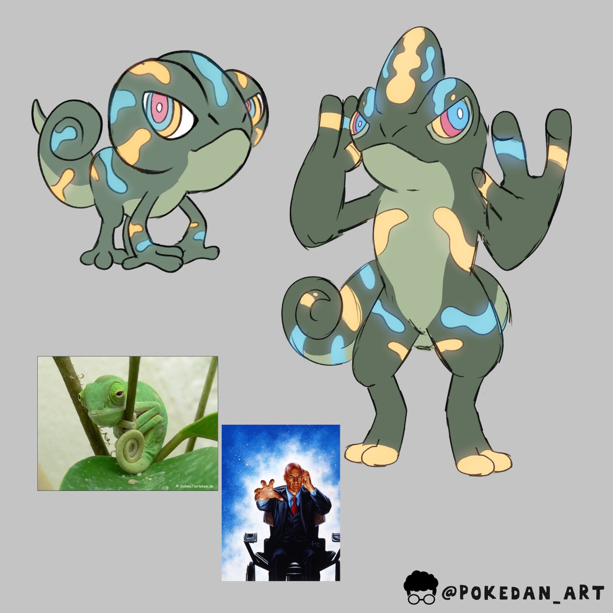 Psychic Chameleon! 🦎✨ #WIP

#Pokemon #Fakemon #Art