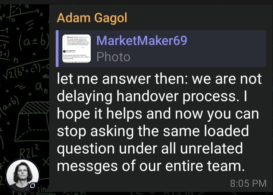 GShillver's tweet image. You&apos;re delaying the handover process @GagolAdam because of the ending of @cardinal_hq&apos;s contract, you no longer have any authorization to hold any @Aleph__Zero assets, yet you still do. You now have unauthorized access &amp;amp; causing obstruction of business! 

telegra.ph/A-Cardinal-Sin…