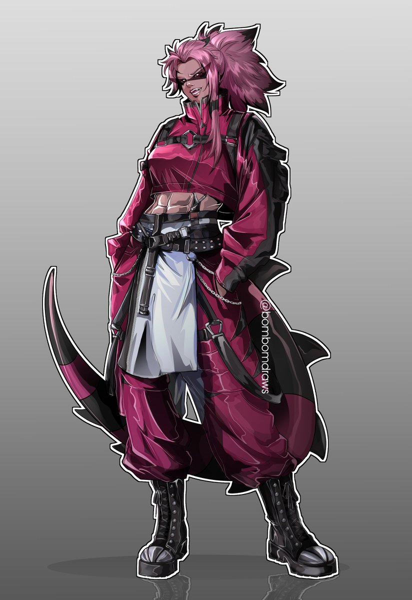 BombomDraws's tweet image. #krookodile gijinka from good ol&apos; @PokelumiRP