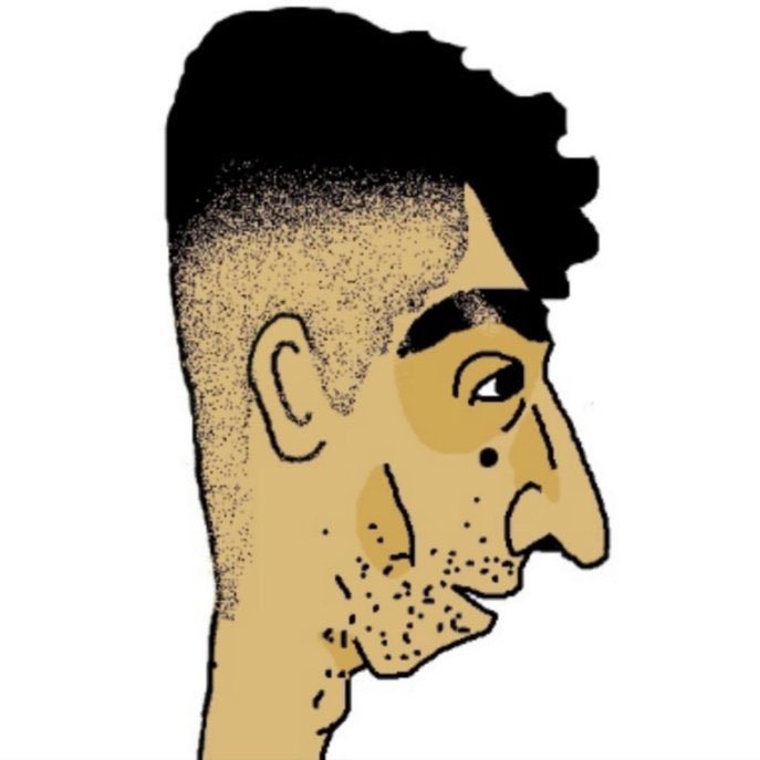 Şahsın, aynı zihniyeti temsil eden bir karikatüre birebir benzemesi dikkat çekti.