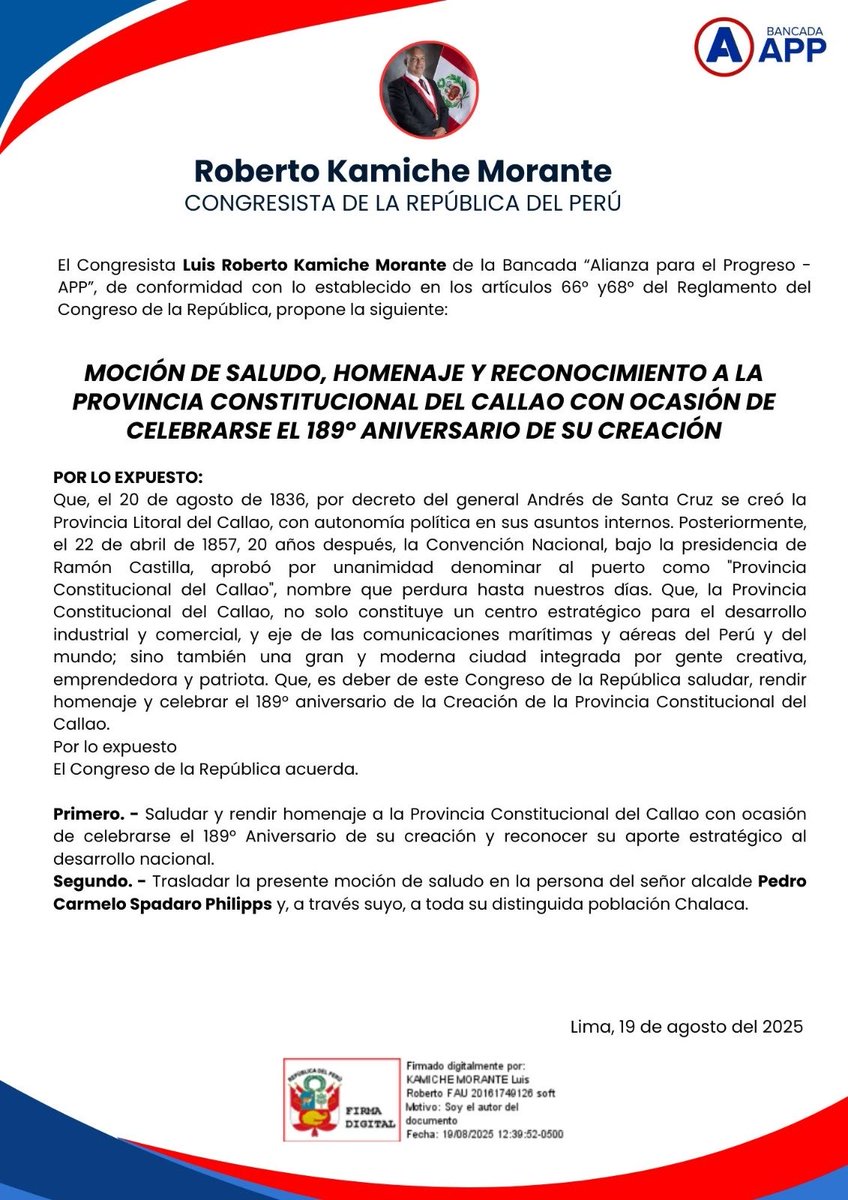 Roberto Kamiche Morante (@congkamiche) on Twitter photo 