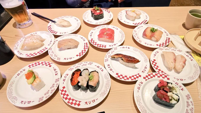 万博8回目 7回目で日本館、フランス館、関西館行けて超並ぶ所は大体クリア出来たので今回はご飯中心で。 スシローは10時に整理券もらって5時間後に入店出来ました。ここはレベル高かった