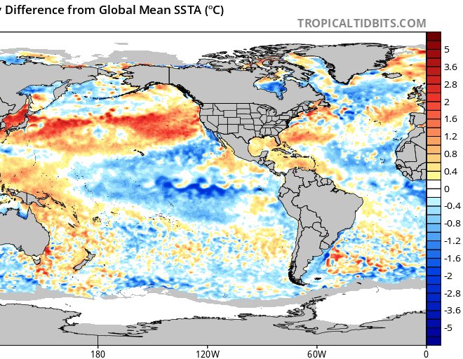 InfoMeteoro's tweet image. 🔵ENTRE #LaNiña Y FASE #Neutra

Este próximo otoño e invierno, el Pacífico ecuatorial se mantendría más frío de lo habitual, oscilando entre condiciones neutras y breve La Niña

⚠️PODRÍA IMPLICAR EN MÉXICO:
-Otoño más fresco/frío con ciclones y lluvias
-Invierno más frío y