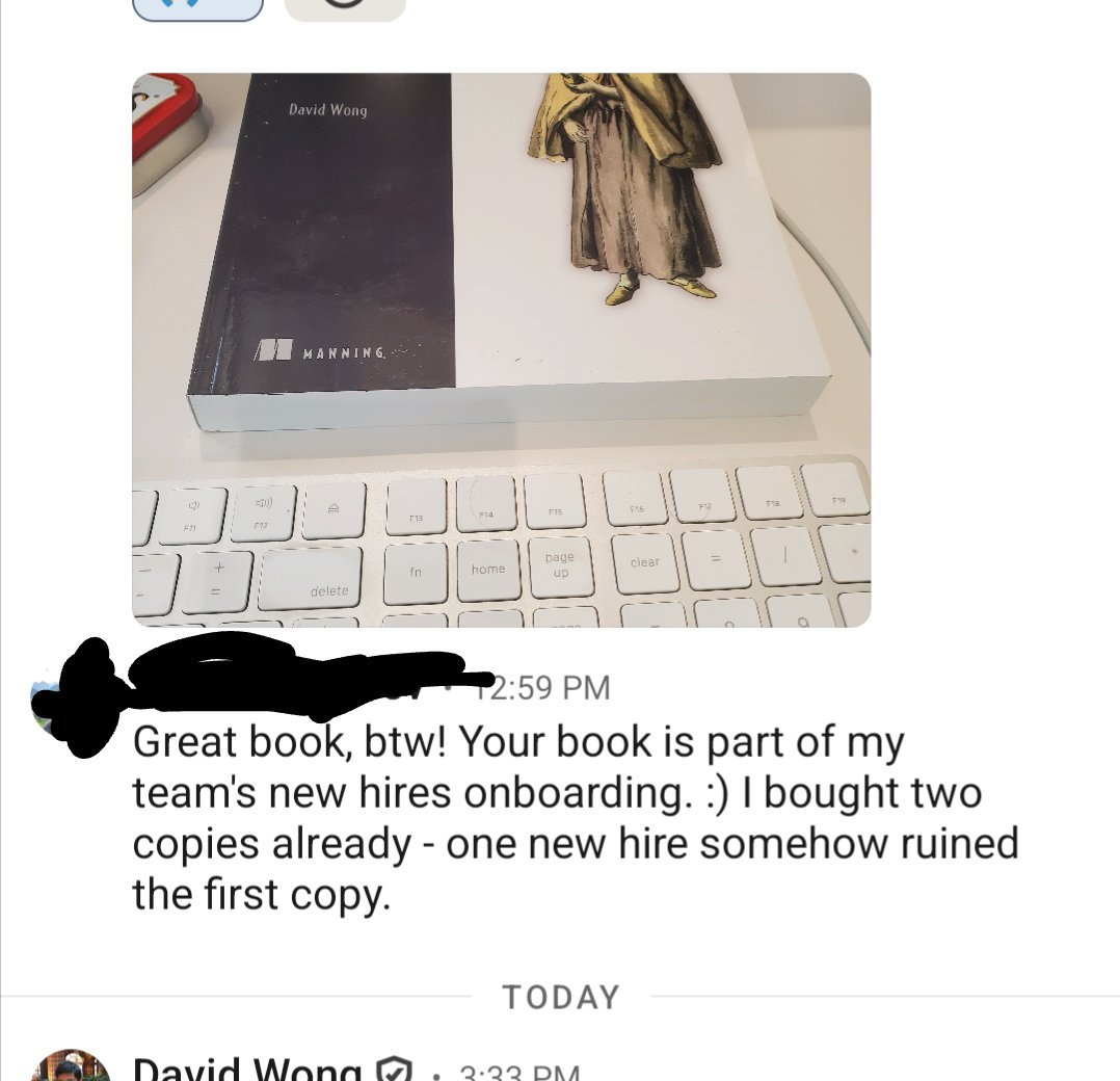 Always warms my heart to see that so many companies use Real-World Cryptography to onboard new hires, and so many university courses use it as a textbook. 2.5y of tough work and blood and sweat but this was all worth it ;_;