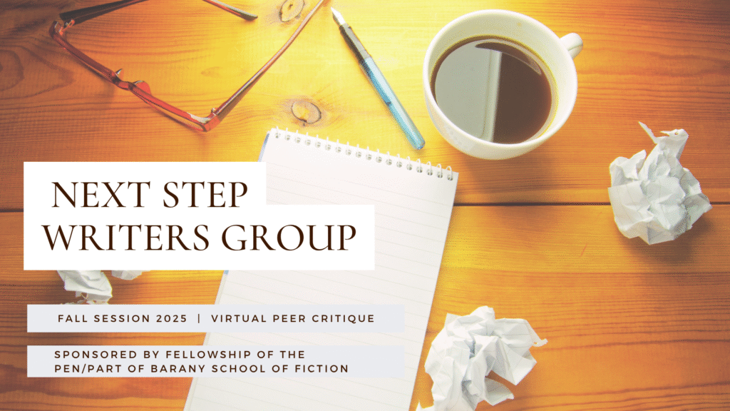 BethBarany's tweet photo. Ready to level up your fiction writing? Join our Next Level Writing Group this fall for expert guidance and peer critiques to prepare your work for publication. Only 12 spots available! https://t.co/hEqTjcGYRF #AuthorDevelopment https://t.co/BmPuRG7dnk