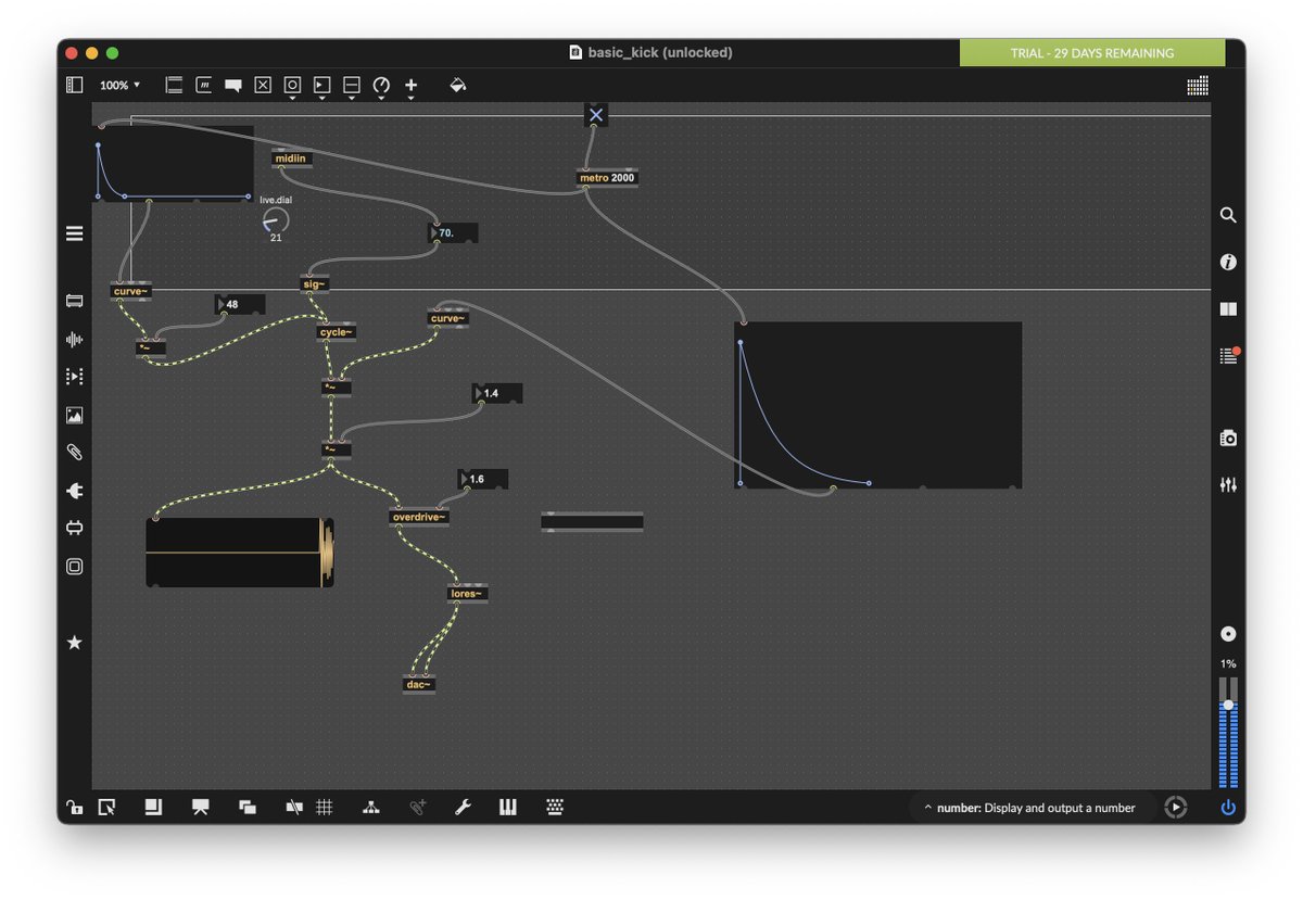 very basic maxmsp kick drum patch