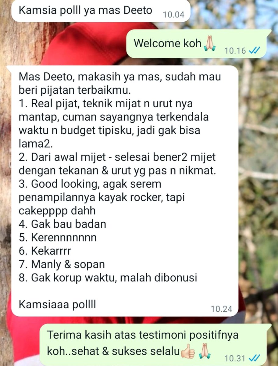 deetoadeeto_81's tweet photo. AVAILABLE
Ga perlu di ragukan gaes
Langsung wa 083146456677
In/ out
Lokasi jogja kota
#pijatjogja 
#pijatpriajogja 
#pijatprofesional 
#pijatenakjogja
#terapispriajogja https://t.co/3jQ3C71Nht