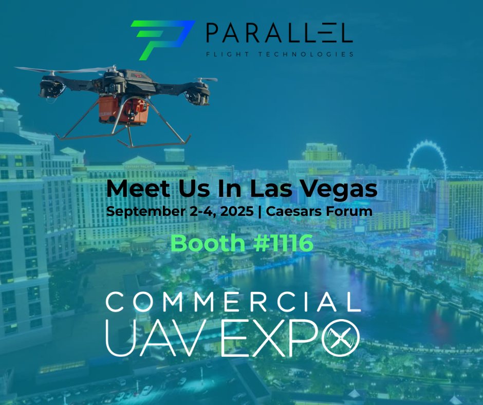 ParallelFlight's tweet image. Get up close with Firefly at CUAV Expo in Las Vegas and see how our patented technology delivers unmatched endurance and heavy-lift capability --enabling mission success across logistics, industrials, agriculture, wildfire response, defense and more. - mailchi.mp/parallelflight…