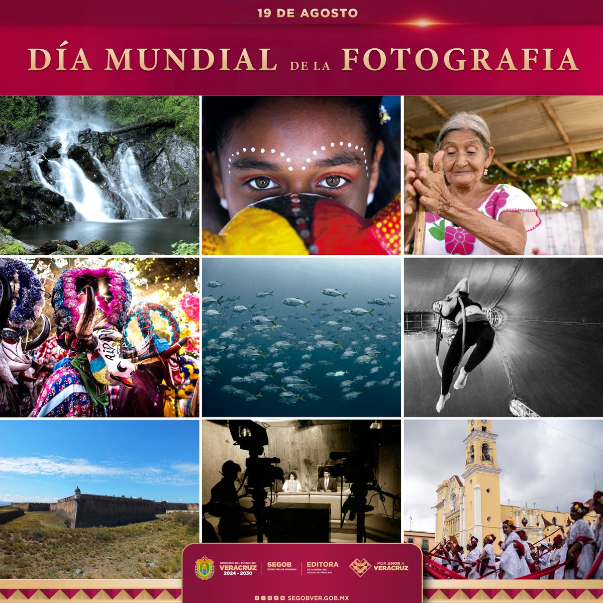 📷 Hoy que conmemoramos el Día Mundial de la Fotografía, en la Editora de Gobierno reconocemos a las y los fotógrafos cuya lente ha dado forma a nuestras páginas y ha hecho posible preservar el rostro cambiante de Veracruz. 
#PorAmorAVeracruz