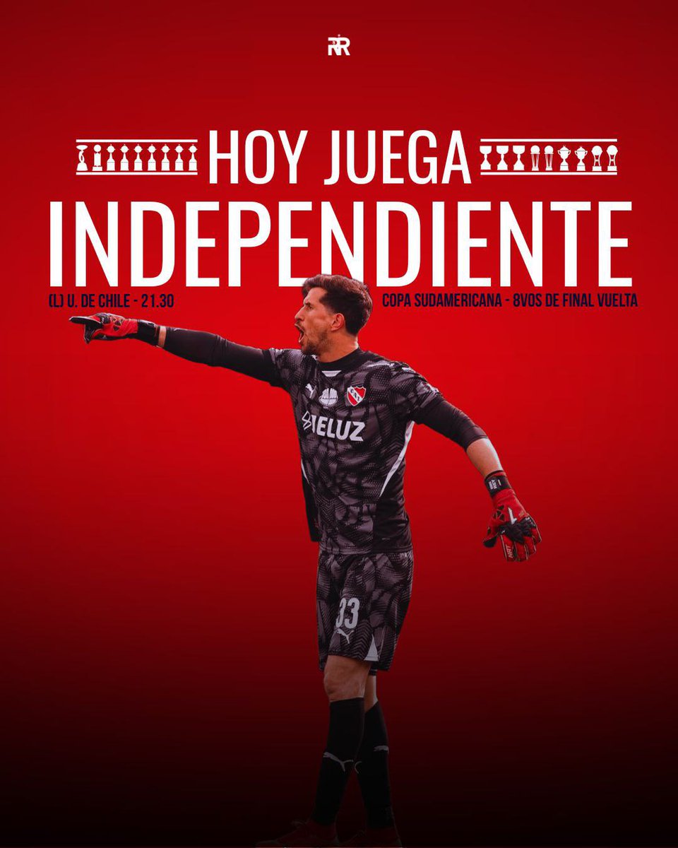 🔴 HOY JUEGA #INDEPENDIENTE

🆚 Universidad de Chile
⏰ 21.30
🏟️ Libertadores de América - Ricardo Enrique Bochini
🏆 Copa Sudamericana - 8vos de final VUELTA