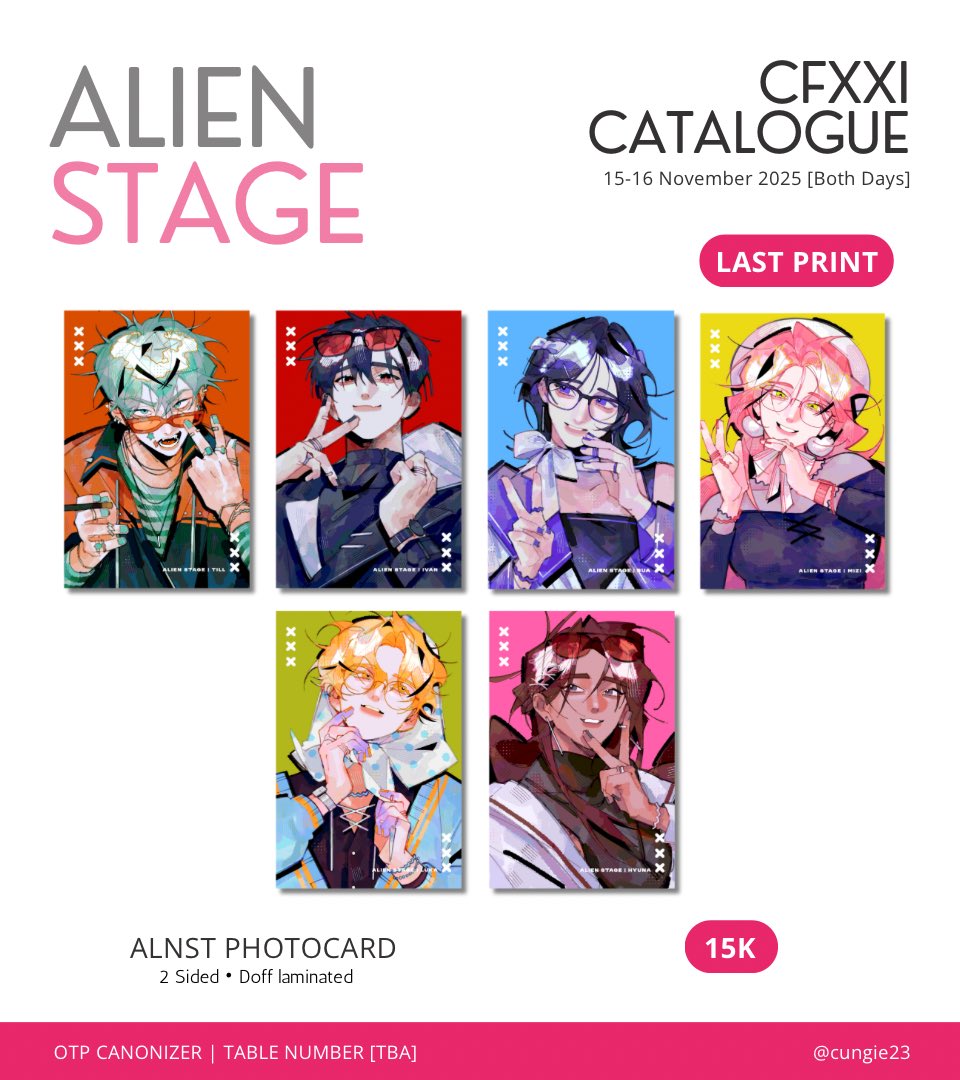 cungie23's tweet photo. [Like and share are really appreciated ⭐]

Cungie #CFXXI PO are open!

🗓 August 20-25 2025
✅ Pick up and Mail order
📢 GO please contact me first! (Indo address only)
⭐ ALNST, HSR, DOD/DMJ, GDCG/GSGW, ORV
🛒 https://t.co/luzLxsj7BB 

Thank you!
#cf21catalogue #cf21 https://t.co/pDsCjZqZHJ