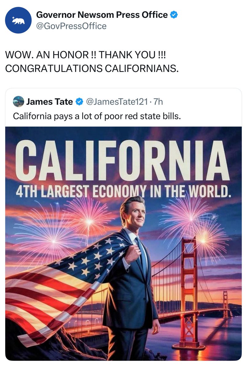 I just can’t get over how amazing this Gavin Newsom press office account is. It drives MAGA crazy.