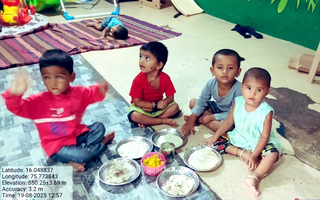 Dosa special at this rural childcare centre in Bagalkote. #koosinamane