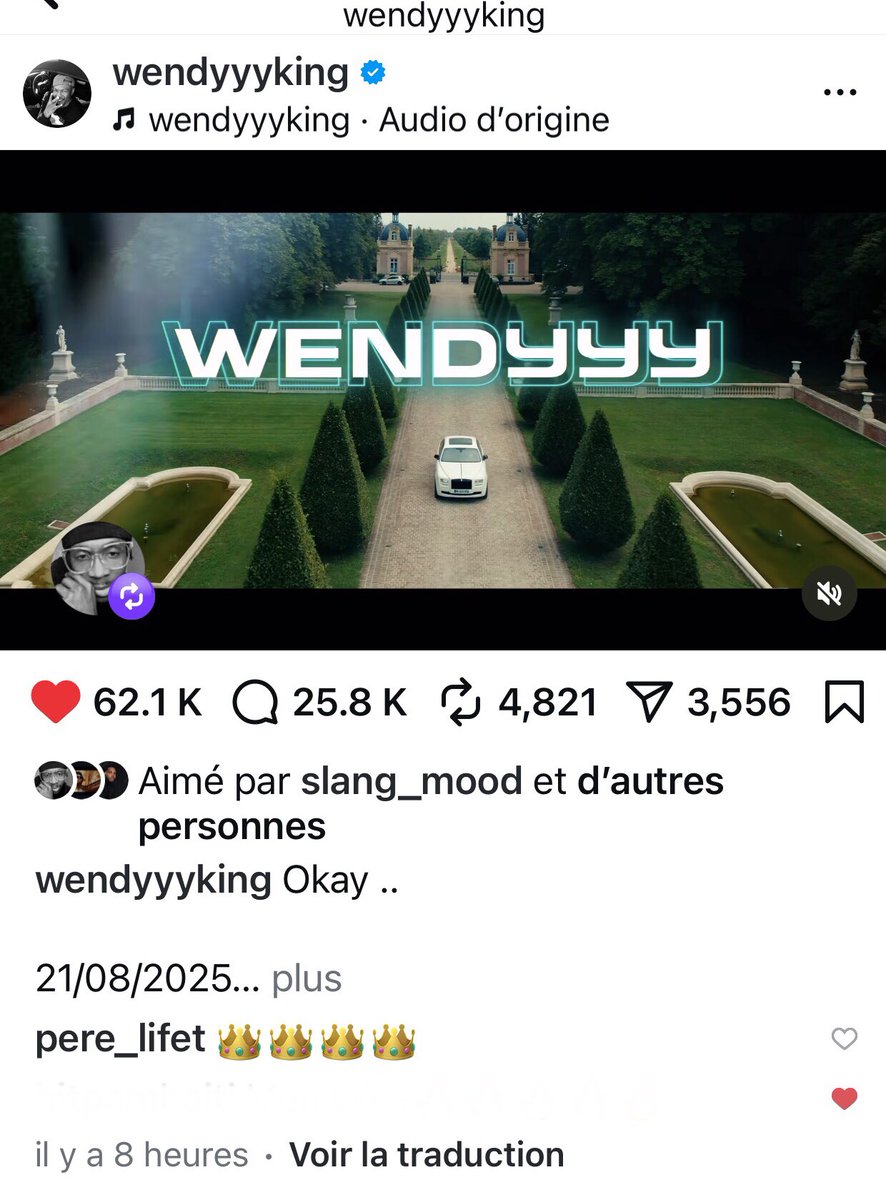 Nan 8hr de temps king lan reyalize 
_716k views 
_62.1k like
_25.8k commentaire
_4.821k repost
_3.556 share

King pa ekri de jan 🐜👴🏿