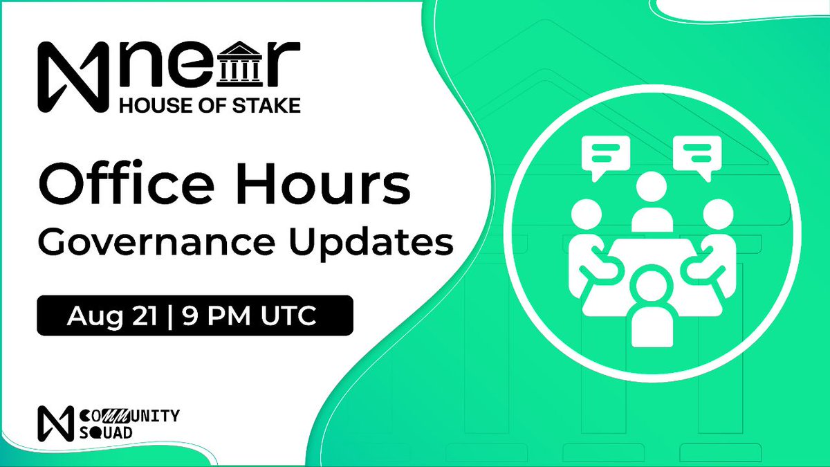 🏛 NEAR House of Stake - Open Office Hours 

In an effort to improve communication, strengthen transparency, and work towards a thriving community; House of Stake contributors are hosting Open Office Hours every fortnight.

This is your space to:
• Get updates on progress and