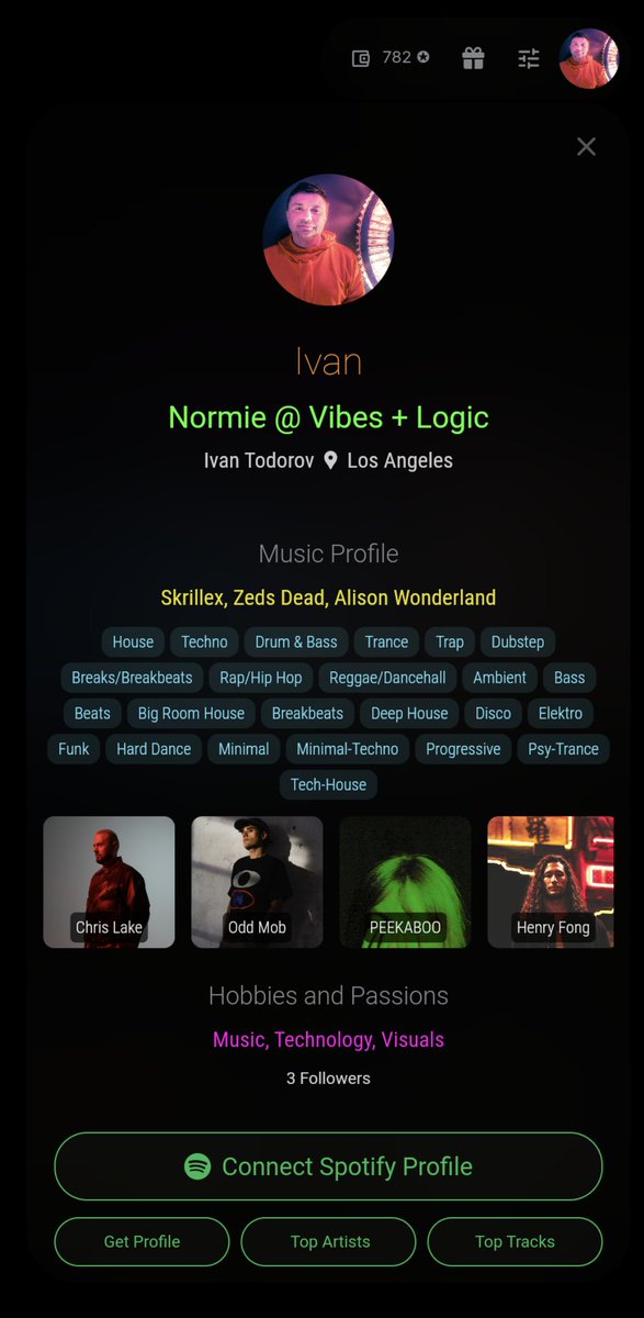 We upgraded fan profiles so others can easily see artists you vibe with.