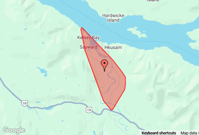 bchydro's tweet photo. Crews are on the way to an outage impacting 523 customers in #Sayward. They'll share updates here: https://t.co/gVghPpyjuu https://t.co/wg4sVySyJr