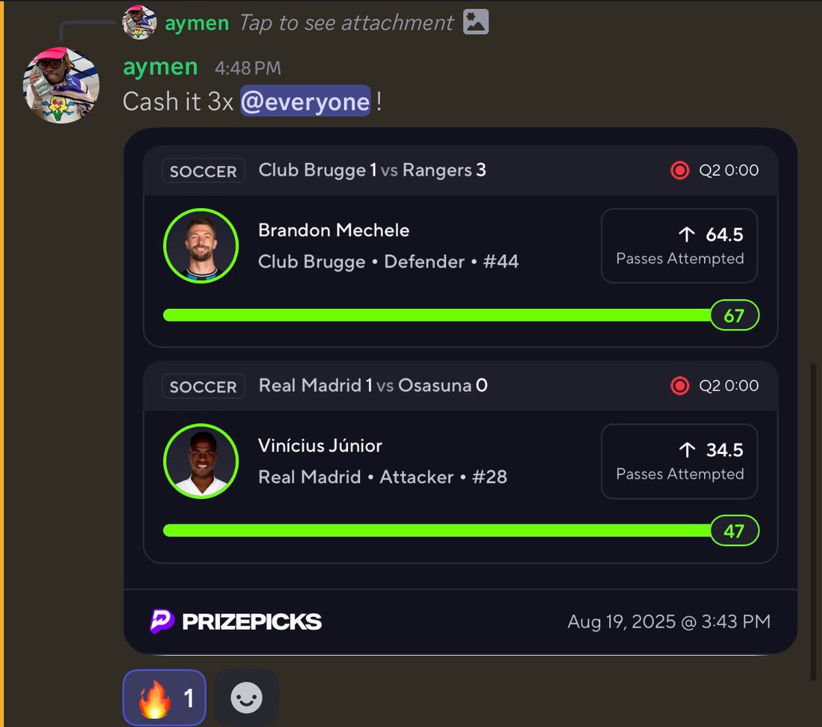 <a href="/UAREASIMP/">h</a> <a href="/Alex_GoLazo/">Alex</a> <a href="/ProfitPulseWin/">Profit Pulse</a> soccer games are usually on weekends, until champions league starts. <a href="/aymen5k/">aymen</a> swept today on a small slate tho 🫡

don’t sleep