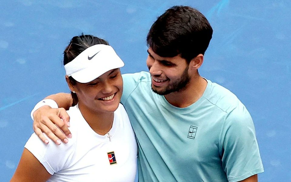 Raducanu on not hugging Draper after loss in US Open Mixed Doubles:

"Carlos told me if I hug Draper then we're through, he gets really jealous."

(Via <a href="/TMZ_Sports/">TMZ Sports</a>)