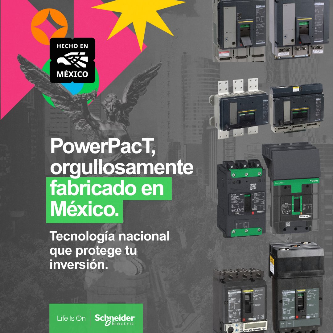 SchneiderMX's tweet photo. Este mes, elige tecnología hecha en México. #PowerPacT combina calidad, funcionalidad y orgullo nacional para proteger tu hogar o negocio. 🇲🇽 ⚡
Compra hoy y apoya lo hecho en México con PowerPacT. ➡️ https://t.co/EfhI0149c9 https://t.co/VJ83FWjmFc