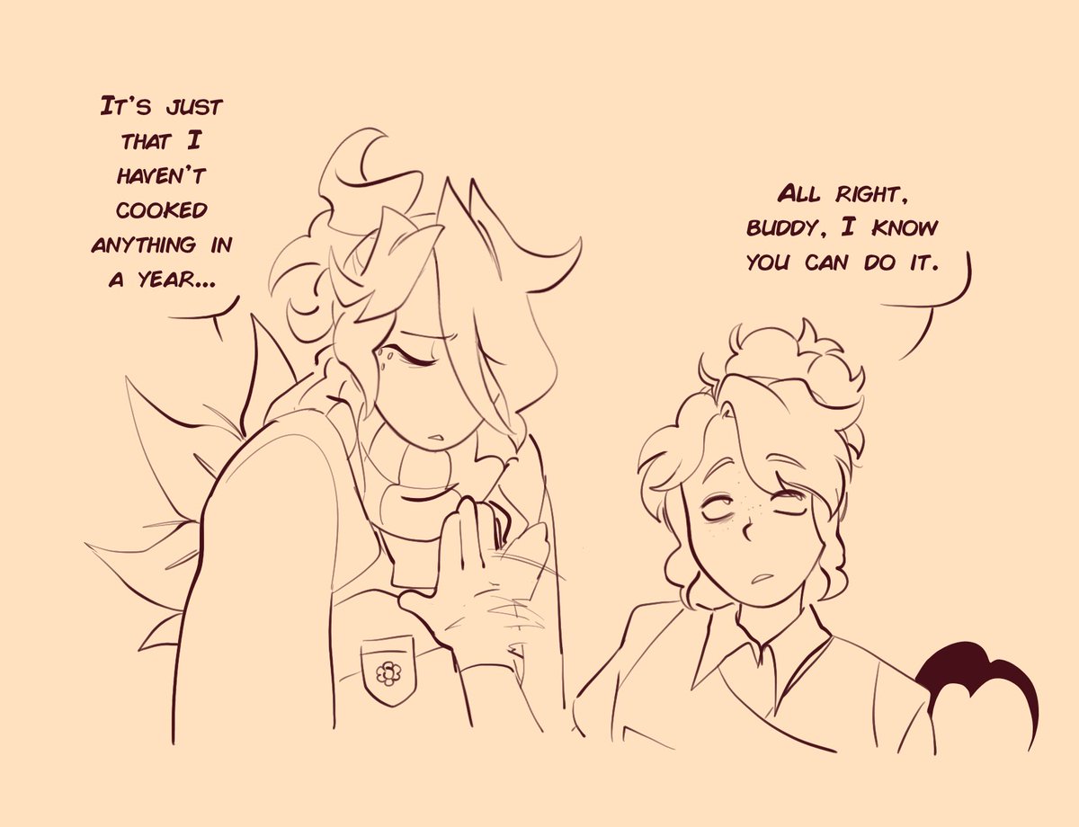 If you ask me how tall they are, Sam is 5′11″ and Sprout is 6′6.90″
#dandysworld