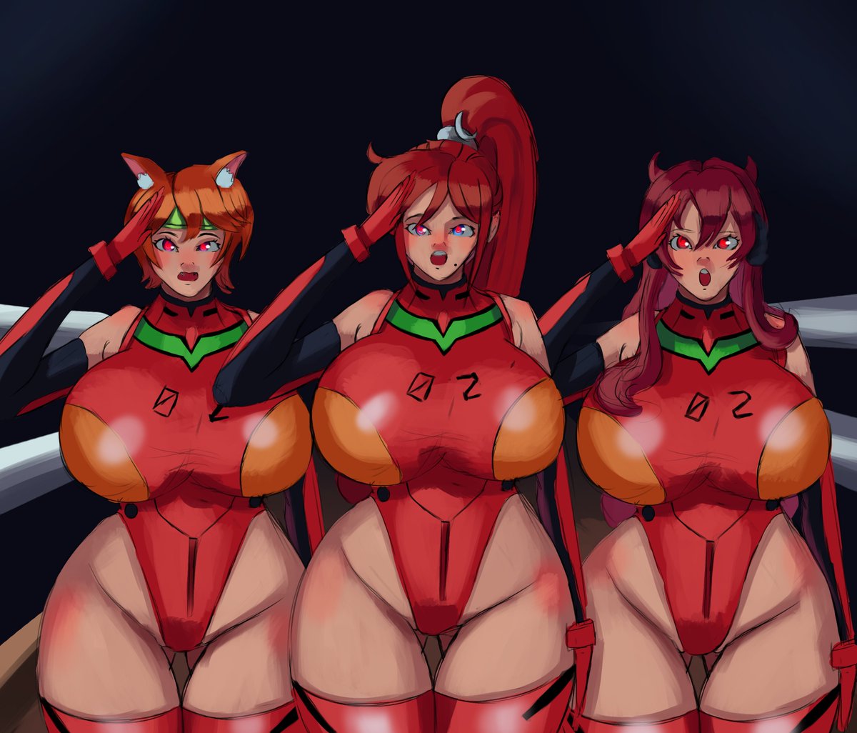 NERV is nothing if not diligent, gotta make sure all pilots have suitable replacements

Niamh, Luna and Mitsuko seem more than happy to fulfil that role....