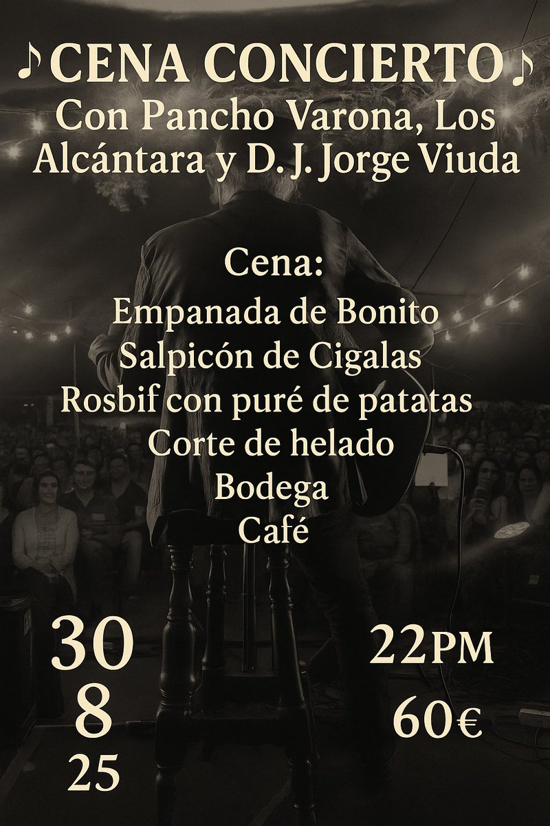 Cena Concierto de verano