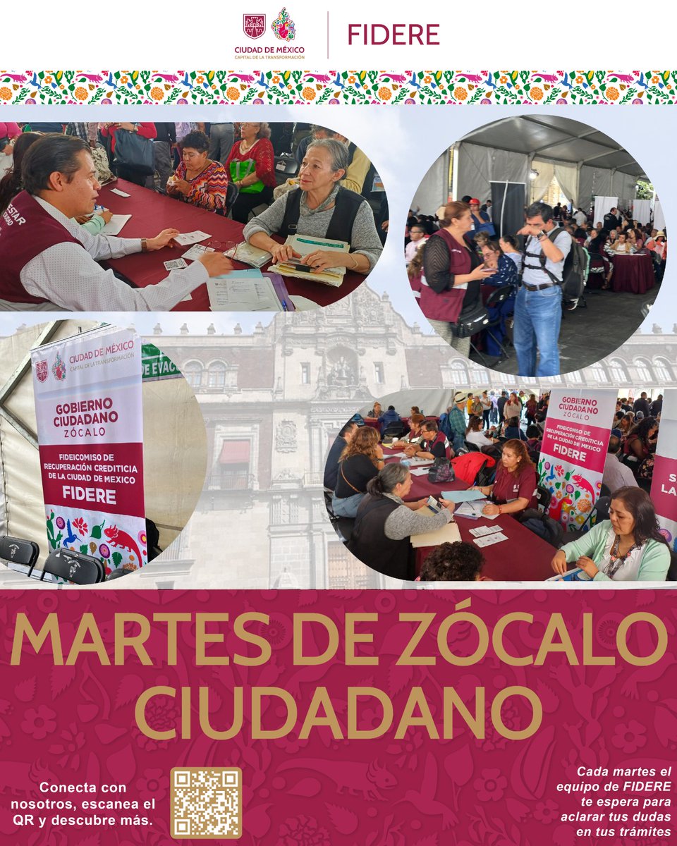 FIDERECDMX's tweet photo. Acompáñanos como cada martes en el Zócalo.
Estamos para aclarar todas tus dudas referentes a tu crédito.
#CapitalDeLaTransformación #CDMX #fidere https://t.co/Zjm6X26Xs9