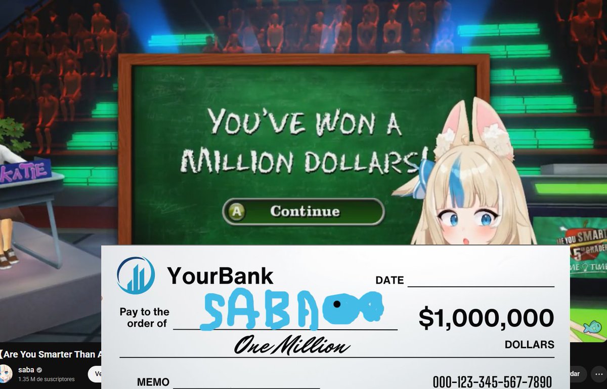 WrathWinds's tweet image. Saba is smarter than a 5th Grader!!! My Oshi is so Smort!!!