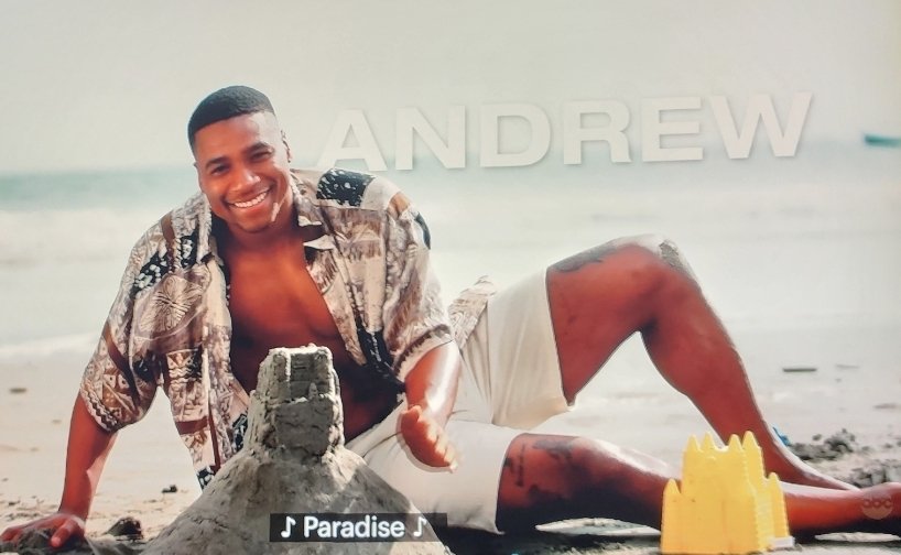 at least having the og song back gives it the old vibe until you don't see the dirty crabby beach 😔 
Also they giving us #AndrewSpencer lite bc he is way funnier &amp; cheesier than this intro &amp; give him more screen time pls
#BIP #bachelorinpardise
