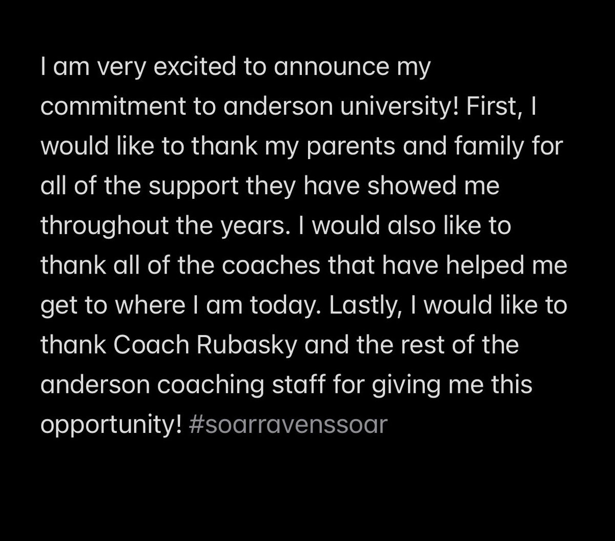 #committed 

<a href="/AURavensBSB/">AU Ravens Baseball</a> <a href="/AthleticsAU/">Anderson Athletics</a> <a href="/tyrub3/">Tyler Rubasky</a> <a href="/BoonvilleBB/">Boonville Baseball</a> <a href="/BoonvilleFB/">Boonville Football</a> <a href="/BHSAthletics/">Boonville Pioneer Athletics</a>
