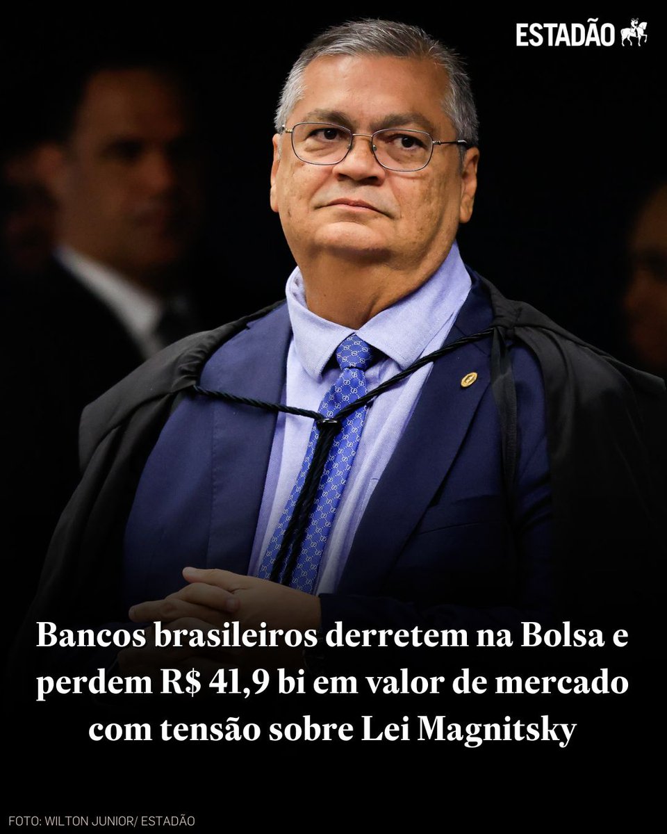 Estadão 🗞️ (@estadao) on Twitter photo Bancos brasileiros derretem na Bolsa e perdem R$ 41,9 bi em valor de mercado com tensão sobre Lei Magnitsky (via <a href="/EInvestidor/">E-Investidor</a>)
🔗 Leia mais > bit.ly/41ezI2F Bancos brasileiros derretem na Bolsa e perdem R$ 41,9 bi em valor de mercado com tensão sobre Lei Magnitsky (via <a href="/EInvestidor/">E-Investidor</a>)
🔗 Leia mais > bit.ly/41ezI2F