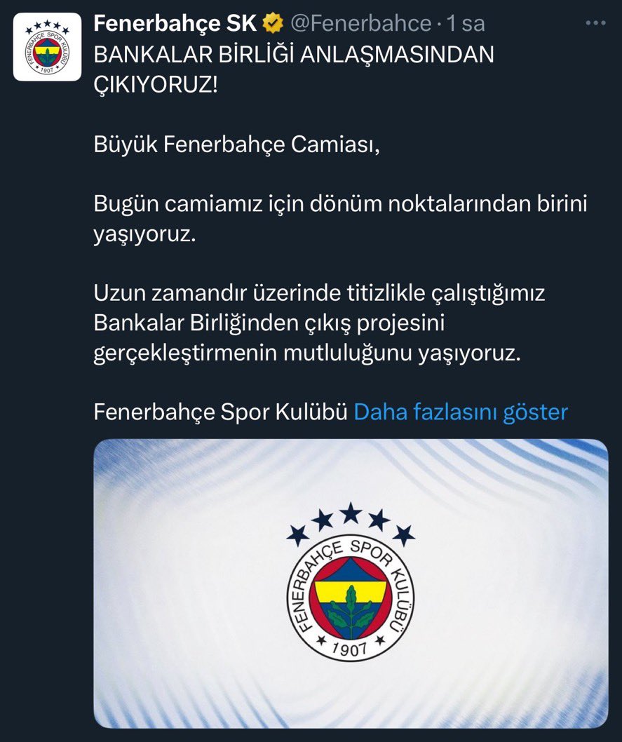 #TeşekkürlerAliKoç Güzel haber